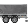 KIPP UNITRAILER 264/2 Doppelachsanhänger mit Stützrad, Überrollbügel und grauer Plane